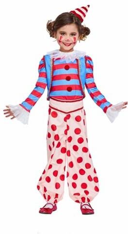 Girl's Vintage Clown Costume