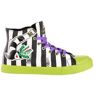 Beetlejuice Black and White Striped Unisex Sneakers