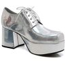 Men's Silver Hologram Pimp Shoes