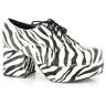 Men's Zebra Hologram Pimp Shoes