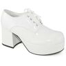 Men's White Platform Pimp Shoes