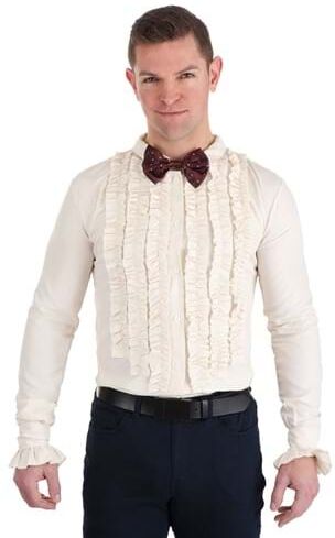 Beetlejuice Wedding Men's Suit Shirt and Bow Tie