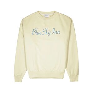 Blue Sky Cream logo-embroidered cotton sweatshirt  - Cream - Size: M