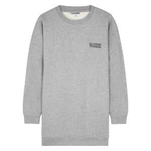 Ganni Software Logo Cotton-blend Sweatshirt - Grey - XS/S  - GREY - female - Size: XS/S