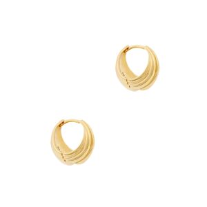 Daisy Tech Palm 18kt gold-plated hoop earrings  - Gold - Size: One Size