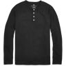 Most Comfortable WARMKNIT Waffle Henley True Black Shirt Mack Weldon - Gender: male