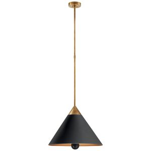 Visual Comfort Signature Collection Kelly Wearstler Cleo 20 Inch Large Pendant Cleo - KW 5509AB/BLK-FA - Modern Contemporary