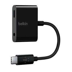 Belkin Rockstar 3.5mm Audio + USB-C Charging Adapter - Black