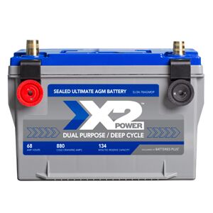 X2Power Premium AGM 880CCA BCI Group 34/78 Car Battery - Vehicle Batteries