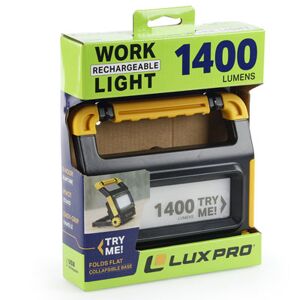 LUXPRO LP1840 Pro Series 1400 Lumen Rechargeable Work Light - Flashlights