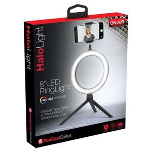 Tzumi ON AIR Halo Light 8" LED Ring Light with Tripod Stand