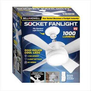 Bell & Howell Bell + Howell Light Socket Ceiling Fan & Light
