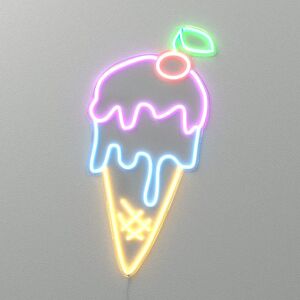 yellowpop Ice Cream, man by Kelly Dabbah - LED Neon Sign