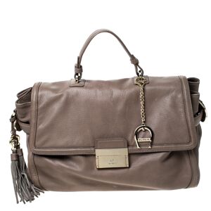 Aigner Light Brown Leather Top Handle Bag