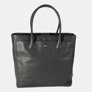 Chanel Black Calfskin Leather Tall Cerf Tote Bag