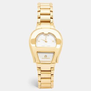 Aigner Mother Of Pearl Gold Plated Stainless Steel Venezia Due A39600 Women's Wristwatch 30 mm With Set