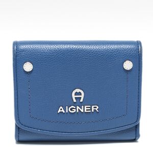 Aigner Blue Leather Trifold Wallet