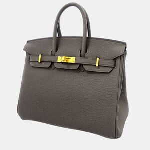 Hermes Grey Togo Leather Gold Hardware Birkin 25 Bag