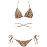 REINA OLGA "animal print miami bikini set  - Gold - female - Size: 1