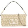 VALENTINO GARAVANI "locò iconographer shoulder bag in rafia  - Beige - female - Size: One Size