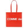 COMME DES GARCONS WALLET leather tote bag with logo  - Red - male - Size: One Size