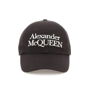 ALEXANDER MCQUEEN BASEBALL CAP WITH EMBROIDERY  - Black - male - Size: Medium