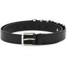 Dolce & Gabbana lettering leather belt  - Black - female - Size: 85