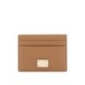Dolce & Gabbana leather card holder with logo plaque  - Brown - female - Size: One Size