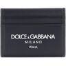 Dolce & Gabbana logo leather cardholder  - Blue - male - Size: One Size