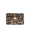 Dolce & Gabbana leopard print leather medium cardholder  - Beige - female - Size: One Size