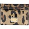 Dolce & Gabbana leopard print leather cardholder  - Beige - female - Size: One Size