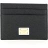 Dolce & Gabbana leather card holder with logo plaque  - Black - female - Size: One Size