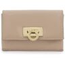 FERRAGAMO gancini coin purse  - Beige - female - Size: One Size