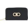 FERRAGAMO gancini zip around wallet  - Black - female - Size: One Size