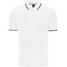 Boss polo shirt with contrasting edges  - White - male - Size: Small