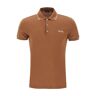 ZEGNA polo shirt in stretch cotton piquet  - Brown - male - Size: 46