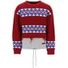 DSQUARED2 canadian hybrid sweater  - Red - male - Size: Small