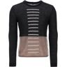 RICK OWENS 'judd' sweater with contrasting lines  - Black - male - Size: Extra Large