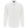 AMIRI striped shirt with staggered logo  - White - male - Size: 50