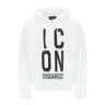 DSQUARED2 'icon squared' cool fit hoodie with logo print  - White - male - Size: Large