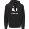 MARANT miley flocked logo hoodie  - Black - male - Size: Medium