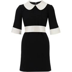 Dolce & Gabbana Mini crepe and satin dress  - Black - female - Size: 42