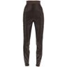 Dolce & Gabbana Coated look stretch satin leggings  - Brown - female - Size: 44
