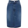 AMI ALEXANDRE MATIUSSI denim midi skirt in seven  - Blue - female - Size: 27