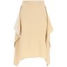 Burberry 'thea' silk midi skirt  - Beige - female - Size: 4