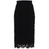 Dolce & Gabbana lace pencil skirt with tube silhouette  - Black - female - Size: 40