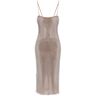 GIUSEPPE DI MORABITO "knitted mesh dress with crystals embellishments  - Neutro - female - Size: 42