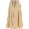 MONCLER midi poplin skirt in  - Beige - female - Size: 42