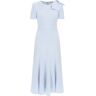 Roland MOURET short-sleeved midi dress in cady  - Light blue - female - Size: Large