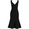 Roland MOURET fluted hem midi dress  - Black - female - Size: 8